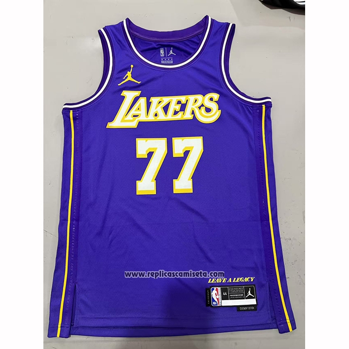 Camiseta Los Angeles Lakers Luka Doncic NO 77 Statement 2025-26 Violeta